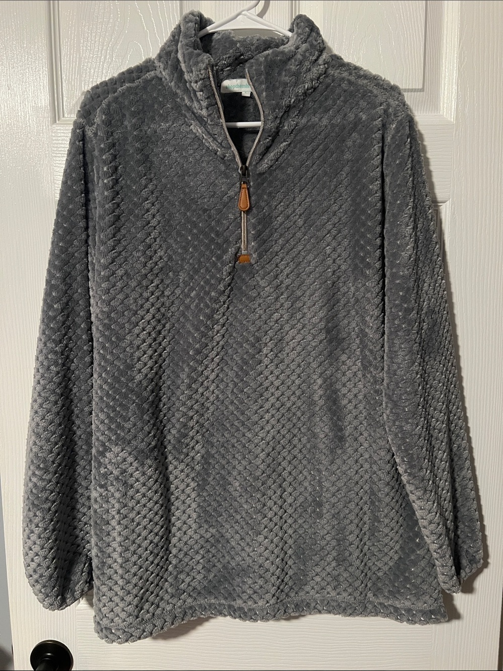 Women’s Plush Quarter-Zip Sweater - Gray